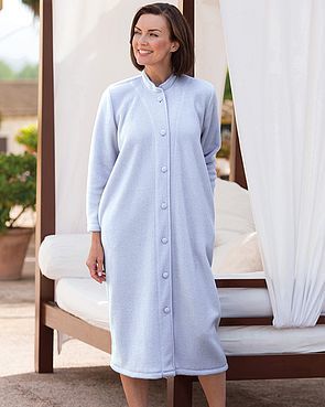 Ladies button clearance up dressing gowns